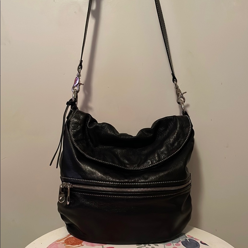 Black Leather Shoulder Bag